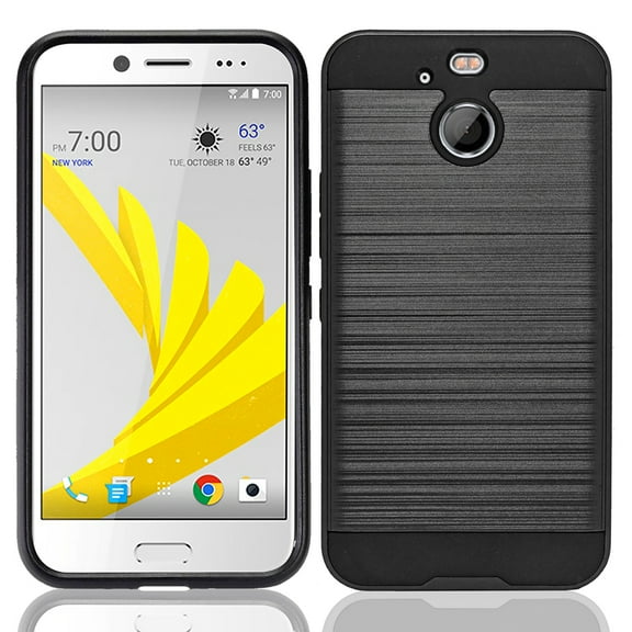 HTC Bolt Hybrid Metal Brushed Shockproof Tough Case Cover