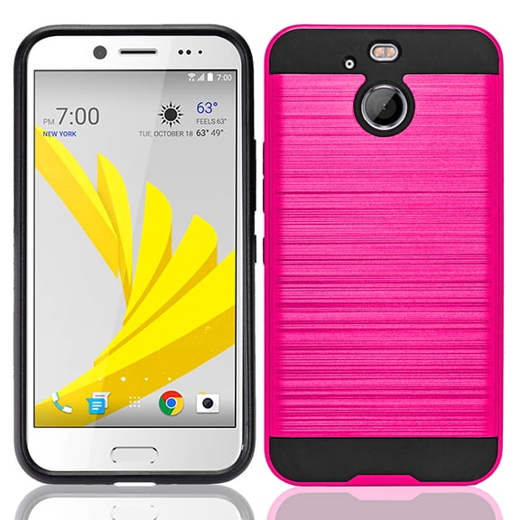 HTC Bolt Hybrid Metal Brushed Shockproof Tough Case Cover
