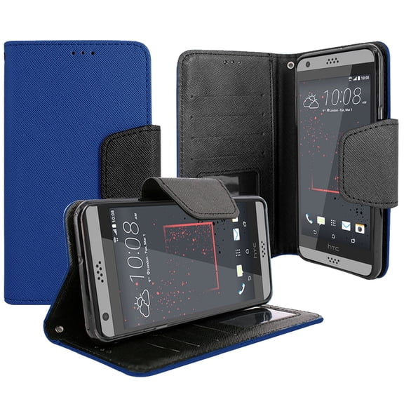 HTC Desire 530 / Desire 630 Magnetic flap Streak Leather Wallet Pouch Case Cover