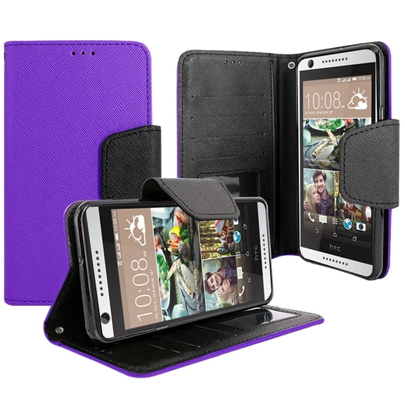 HTC Desire 626 / 626S Magnetic flap Streak Leather Wallet Pouch Case Cover