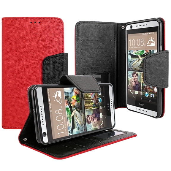 HTC Desire 626 / 626S Magnetic flap Streak Leather Wallet Pouch Case Cover