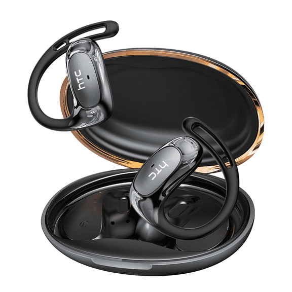 HTC NE35 Earbuds Wireless Earbuds in Real Time for Languages Open Ear Earbud Translator Device with APP Waterproof IPX6