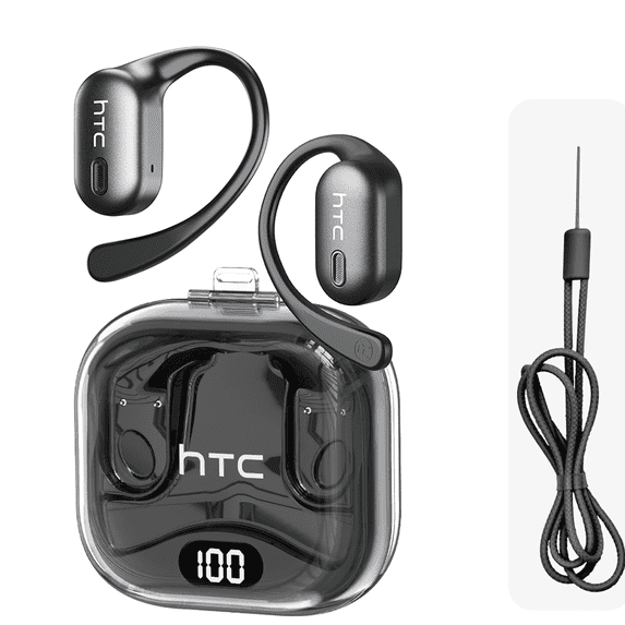HTC NE08 Wireless Earbuds Open Ear Translation Earbuds Real Time for 134 Languages Translator Headphones Noise Cancelling