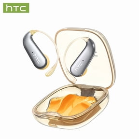 HTC NE38 Bluetooth 6.0 Open-Ear Earbuds, AI Translator, Noise-Cancelling, 130+ Languages, 40H Playtime, IPX5 Waterproof, Orange