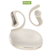 HTC NE52 Wireless Bluetooth 6.0 Open-Ear Earbuds, AI Translator, Noise-Cancelling Headphones, 130+ Languages, 40H , Beige