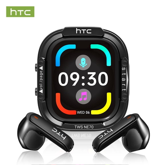 HTC NE70 AI Traslation Earbuds Real Time in Multiple Languages Translator Earbuds with Audio and Video Calls