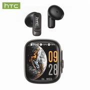 HTC NE72 AI Translator Earbuds, Real-Time Translation Wireless Bluetooth Earphones with Comfortable In-Ear Fit, Smart Touch Control, Clear Calls, Find My Earbuds, Black