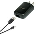 thumbnail image 1 of HTC OEM 2-in-1 Home Wall AC Charger USB Adapter Cable MicroUSB Power Wire Data Cord Black V2W for Doro Doro 824 SmartEasy - HTC Desire 512 526 530 555 610 612 626s 816 EYE, Google Nexus 9, One A9 M8, 1 of 4
