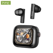 HTC Wireless In-Ear Earbuds, AI Translator, Noise-Cancelling Headphones, 130+ Languages, IPX5 Waterproof, Black