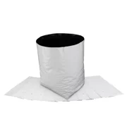 HTG Supply 7-Gallon Indoor/Outdoor White Poly Grow Bag Planters - 100-Pack