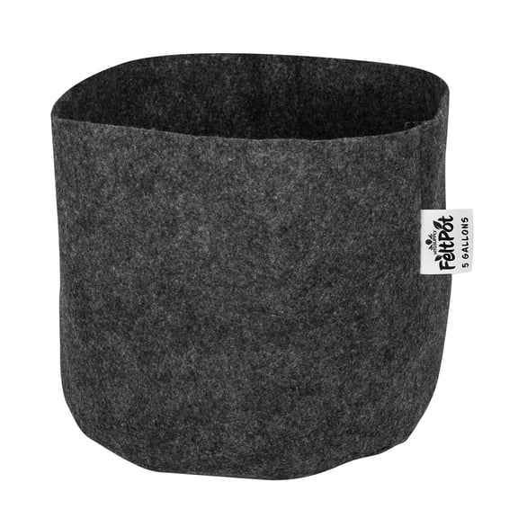 HTG Supply Disposable FeltPots 5 Gallon Aeration Fabric Grow Bags for Plants (5 Pots)