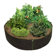 HTG Supply Phat Sacks 70-Inch Indoor/Outdoor Black Fabric Raised Garden Bed - 26.6 Square Foot