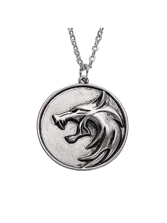 Witcher Medallion Necklace Witcher Necklace Wizard Medallion Necklace Geralt of Rivia Wolf Necklace for Men Wild Hunt Wolf Medallion Necklace Wild Hunt Geralt Necklace Wolf Jewelry for Men