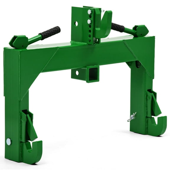 HTGHTG 3 Point Quick Hitch for Cat 1 & 2 Tractors With 2" Receiver Hitch 3000 LB Steel