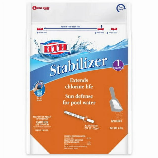 HTH 4 LB Stabilizer & Conditioner Cyanuric Acid Protects Chlorine In P