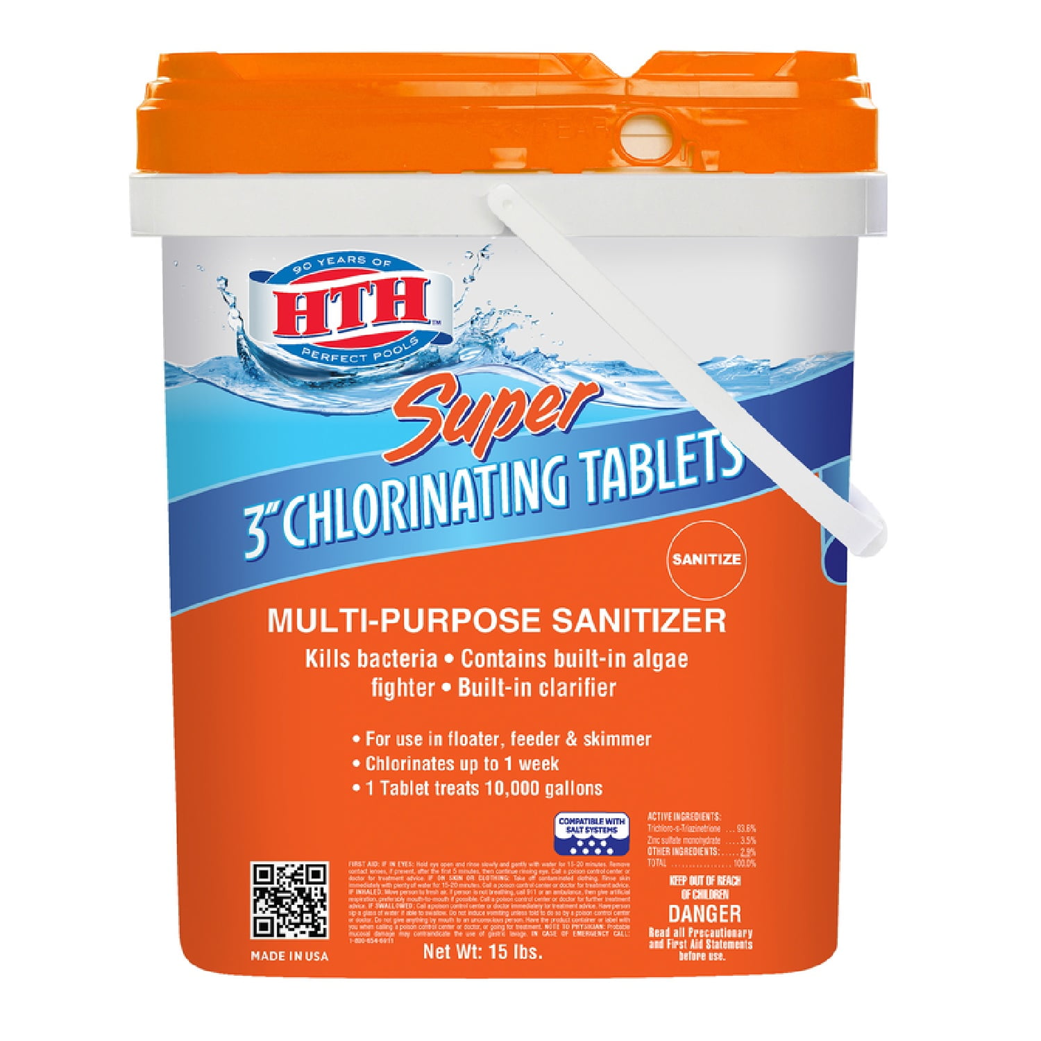 HTH Pool Care 3 In. 15 Lb. Chlorine Tabs Advanced - Power Townsend Company
