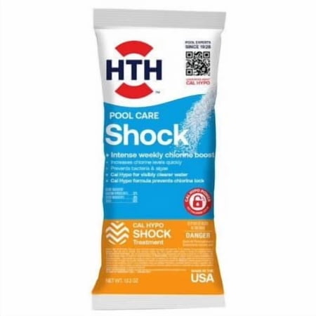 HTH Shock Treatment Granules - Swimming Pool Shock - 1 Lb Each, Pack of 18 13.3oz