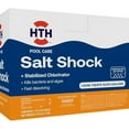 thumbnail image 1 of HTH 52047 Swimming Pool Care Salt Shock Stabilized Chlorinator 1 dose Treats 10000 gallons 5x12oz Packets, 1 of 4