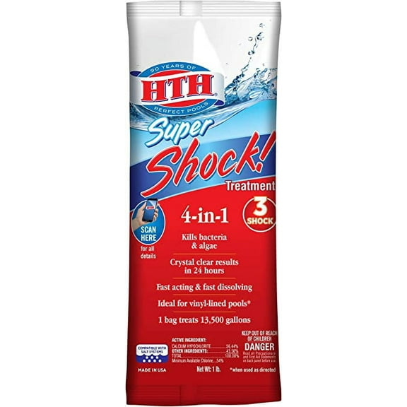HTH 1 lb Pool Super Granule Shock Treatment for Algae and Bacteria Control