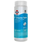 HTH 1 Inch Chlorine Tablets 1.5 lb Pool Sanitizer for Algae and Bacteria Prevention