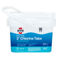 HTH Pool Care 3" Chlorine Advanced Tabs for Swimming Pools, 5 lbs
