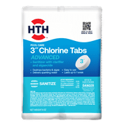 HTH Pool Care 3" Chlorine Tablet Advanced for Swimming Pools, 8oz Single Tablet