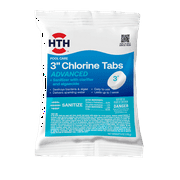 HTH 3-inch Chlorine Tablet Advanced   Tablet, 6 oz   Pool Sanitizer for Swimming Pools