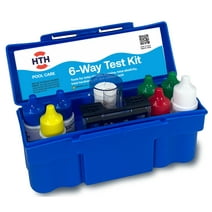 HTH Pool Care 6-Way Test Kit for Swimming Pools, 100 Tests, 1lb