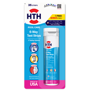 HTH 6-Way Test Strips Water Testing Kit for Pools & Spas, 35 Count