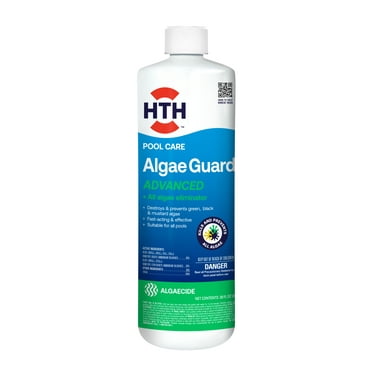 HTH Pool Care Algae Guard Advanced for Swimming Pools, Liquid Algaecide, Compatible with all pool types, 28oz