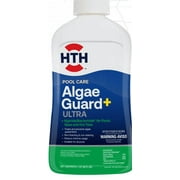 HTH Pool Care Algae Guard Ultra Liquid Algaecide for Swimming Pools, Non-Foaming Formula, 1 Qt