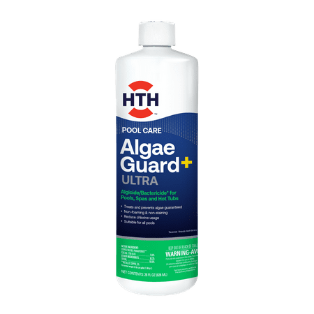 HTH Pool Care Algae Guard Ultra Plus — Liquid, 28 fl oz — Pool Algaecide for All Pool Types