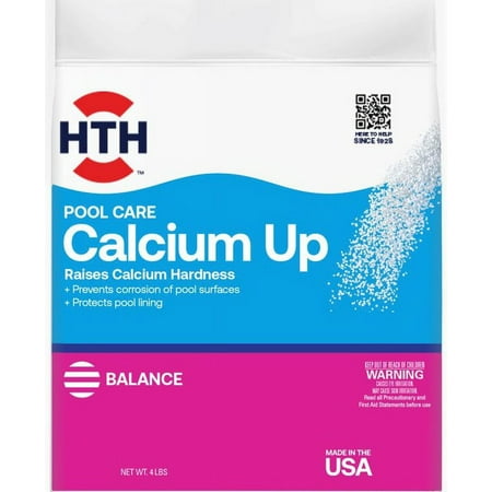 HTH Pool Care Calcium Hardness Increaser — Granules, 4 lb — Pool Chemical to Raise Calcium Hardness and Improve Water Balance
