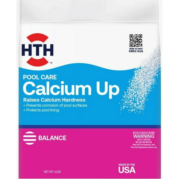 HTH Pool Care Calcium Hardness Increaser — Granules, 4 lb — Pool Chemical to Raise Calcium Hardness and Improve Water Balance