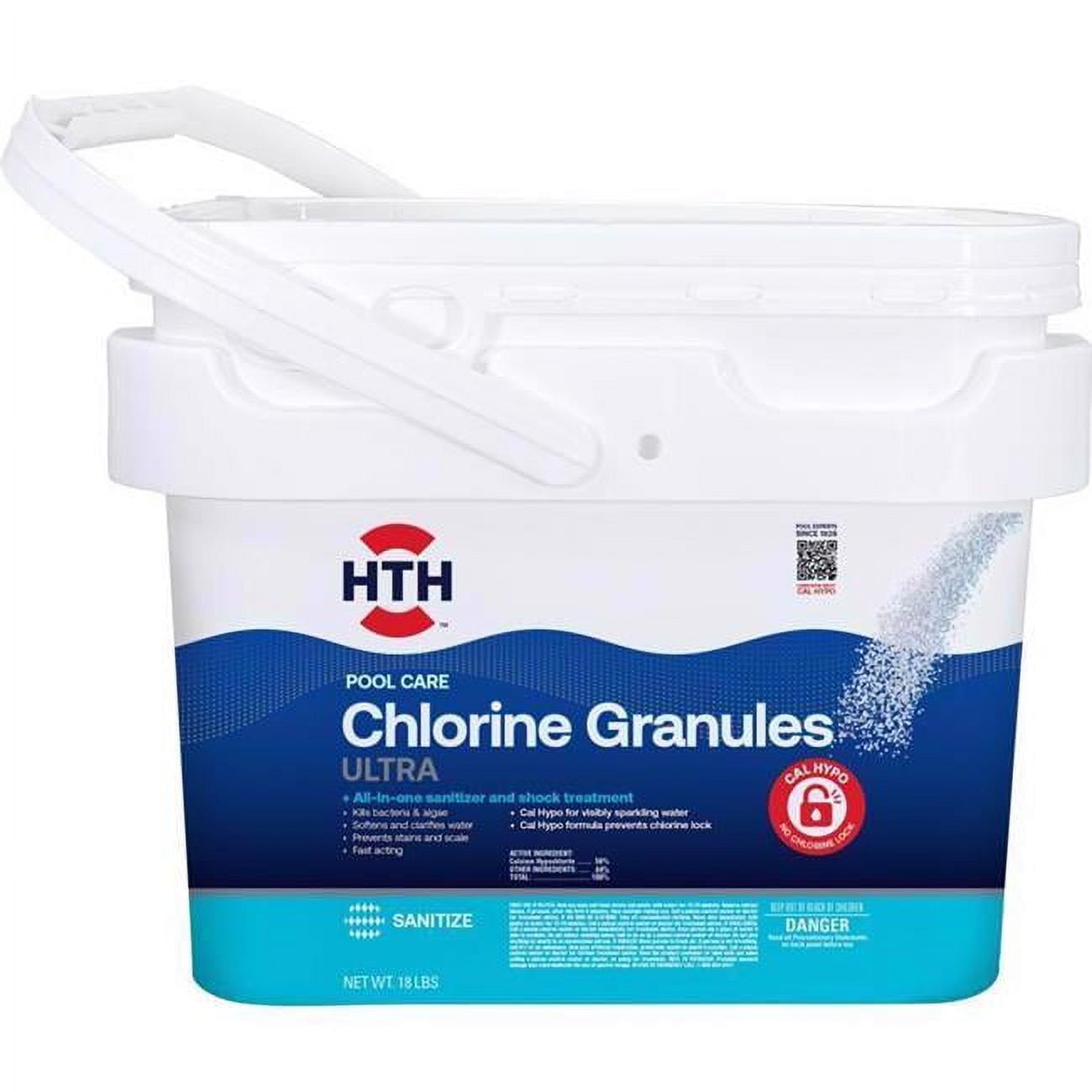 HTH Ultra Pool Shock Chlorine Granules 18 lbs. Swimming Pool