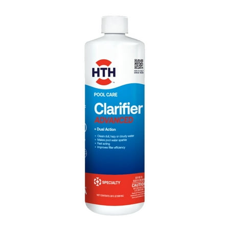 HTH Pool Care Clarifier Advanced for Swimming Pools, Liquid, 28oz.