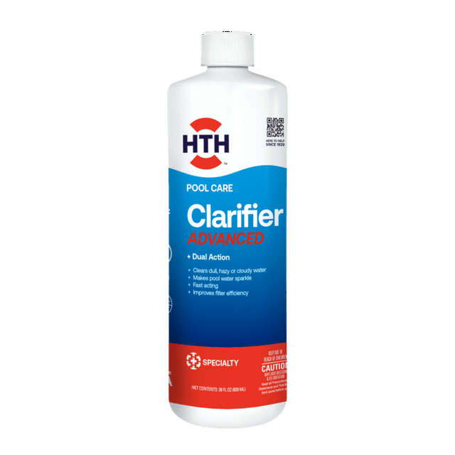 HTH Pool Care Clarifier Advanced for Swimming Pools, Liquid, 28oz.