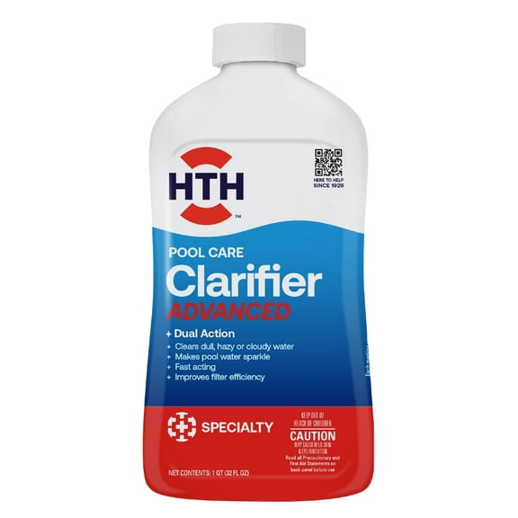 HTH Pool Care Clarifier Advanced for Swimming Pools, Liquid, 32oz.