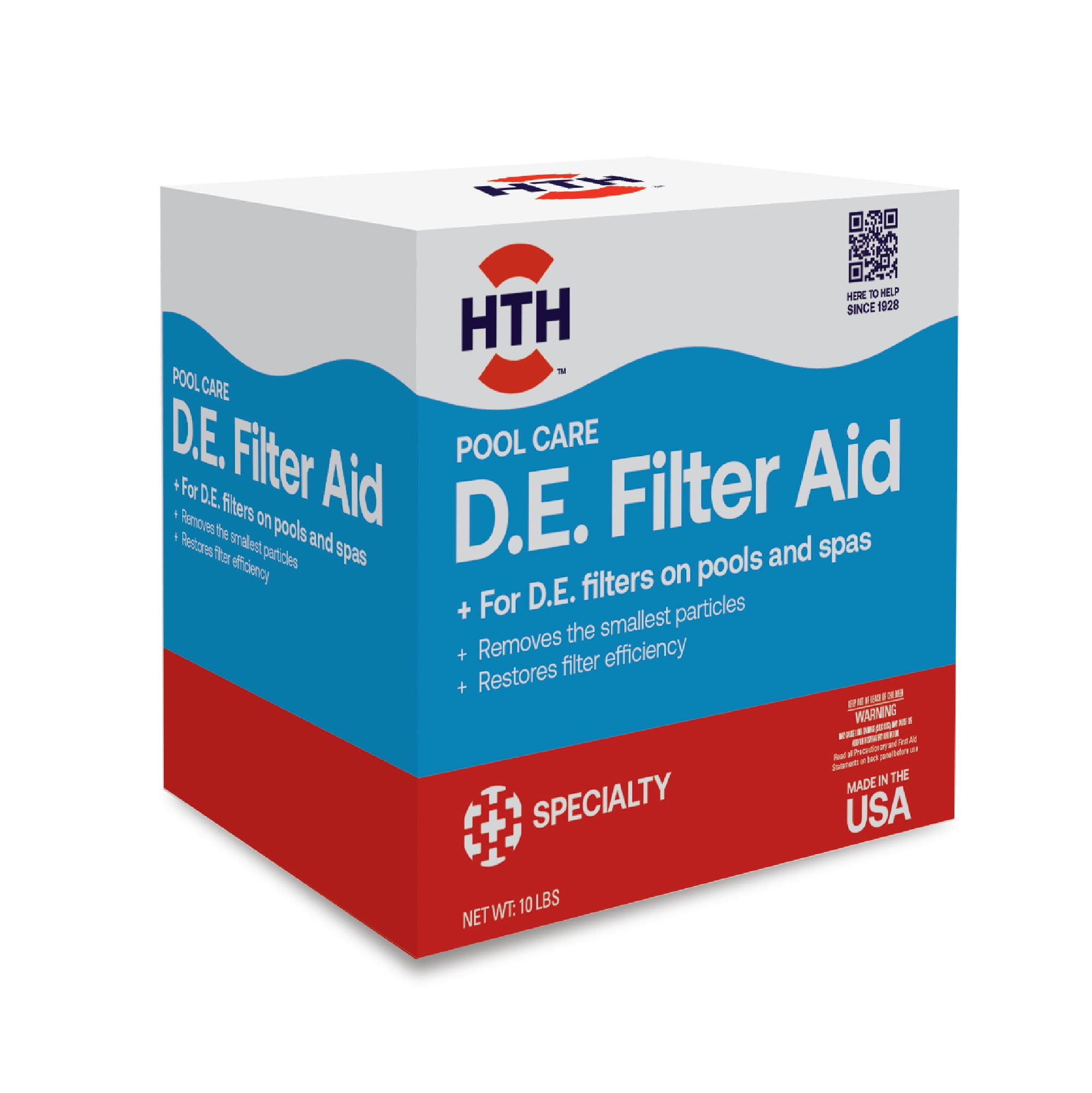 HTH Pool Care D.E. Filter Aid for Swimming Pools, Powder, 10lb