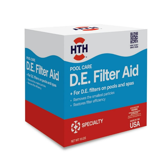 HTH Pool Care D.E. Filter Aid for Swimming Pools, Powder, 10lb