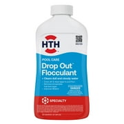 HTH Pool Care Drop Out Flocculant لحمامات السباحة، يزيل المياه الباهتة والغائمة، 32 فلوريدا. أونصة.