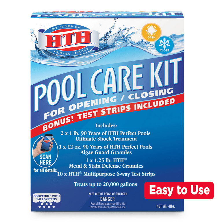 HTH Pool Care Kit for Opening and Closing Pools, Swimming Pool 
