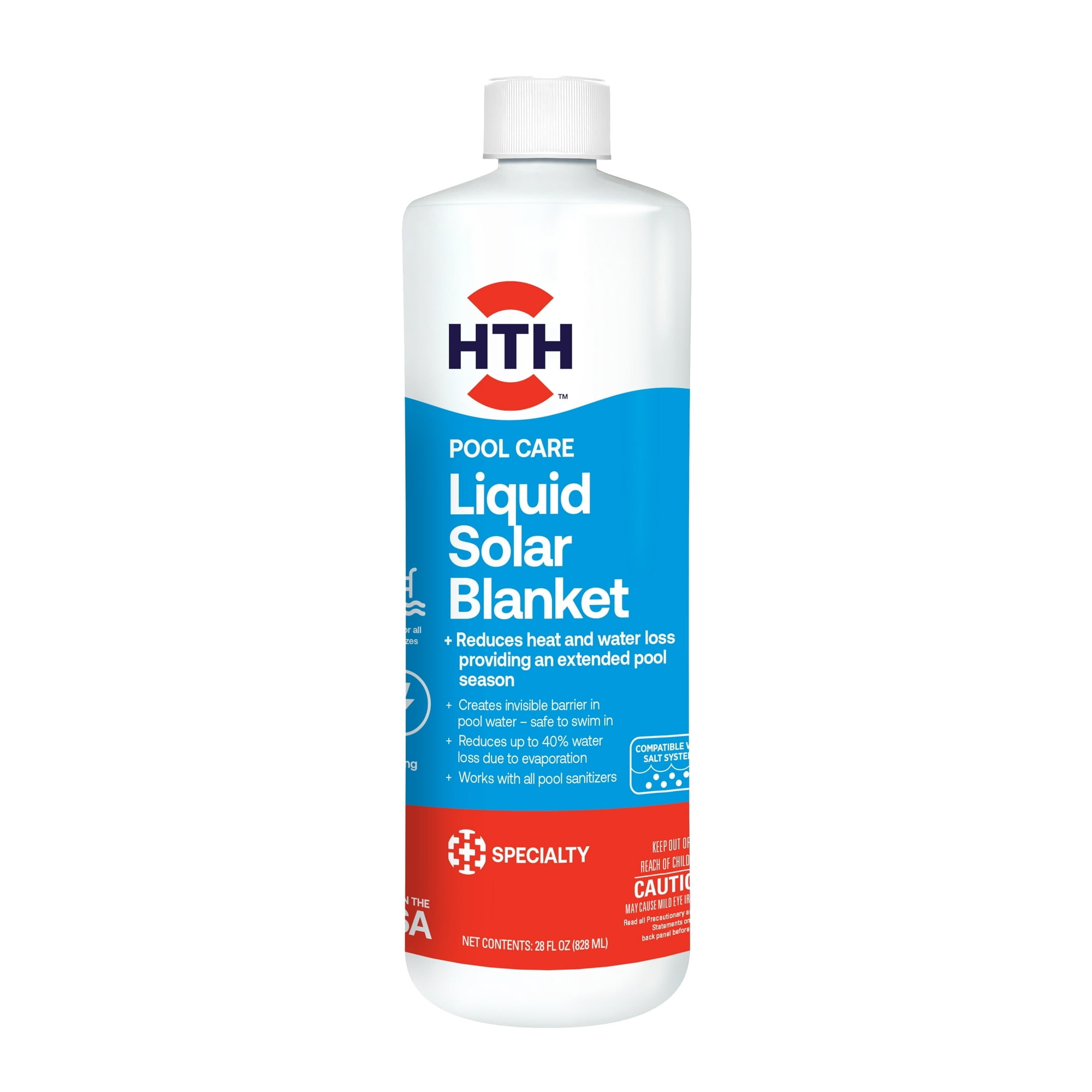 HTH Pool Care Liquid Solar Blanket for Swimming Pools, Liquid, 28 oz (2 ...