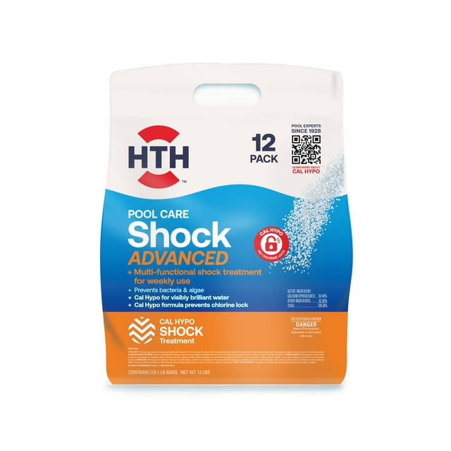 HTH Pool Care Shock Advanced for Swimming Pools, Granular Chemical ...