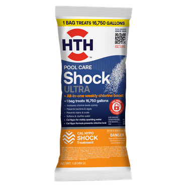 HTH Pool Care Shock Ultra for Swimming Pools, Granules, 1 lb