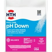 HTH Pool Care pH Down, Lowers pH for Swimming Pool Chemical, Powder, 5lbs.