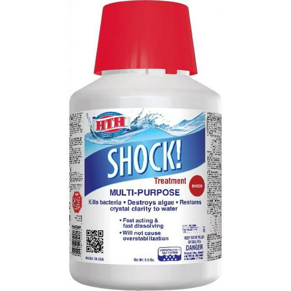 HTH Shock Treatment for Pools, 5.5 Pounds, Fast-Acting Pool Chemical