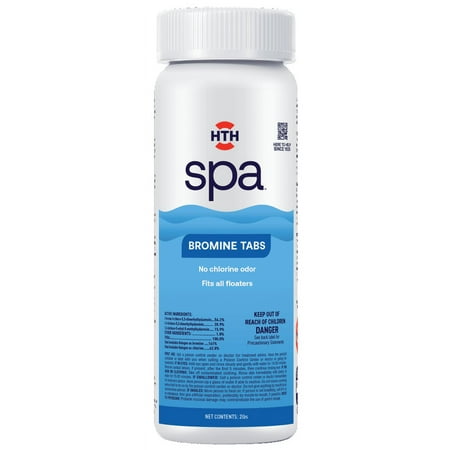 HTH Spa Care Bromine Tabs for Spas and Hot Tubs, Tablets, 2 lbs