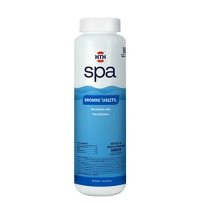 HTH Spa Care Bromine Tablets, Bromine Pool Chemical Sanitizer, 1.75 lb, Fits All Floaters