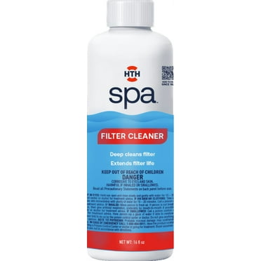 HTH Spa Filter Cleaner for Hot Tubs and Spas, Liquid, 14 oz